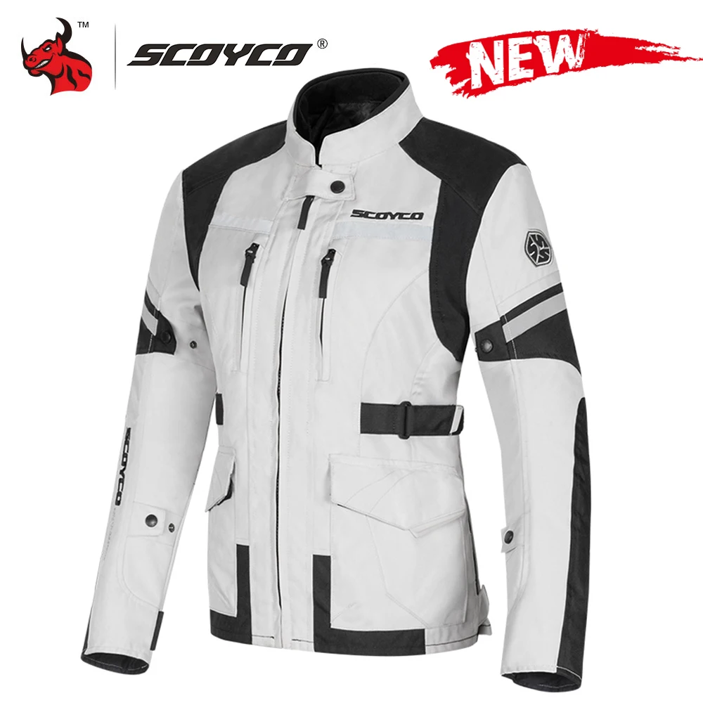 

SCOYCO Women Motorcycle Jacket Waterproof Jaqueta Motociclista Mocross Moto Protection With Removeable Linner For 4 Season