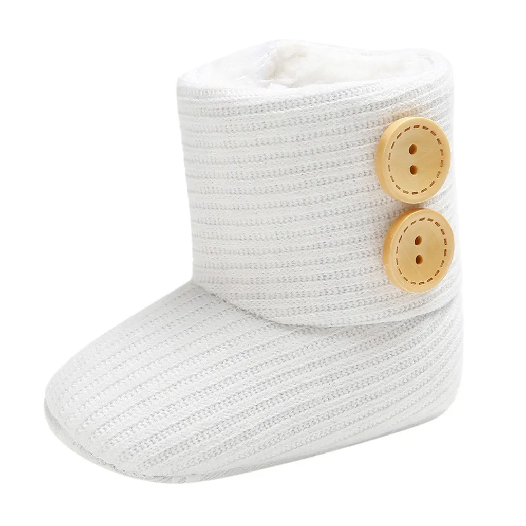 Toddler Kids Baby Girls Boys Winter Warm Solid Button Snow Boots Bootie Shoes kids shoes children детская обувь для девочек#G30