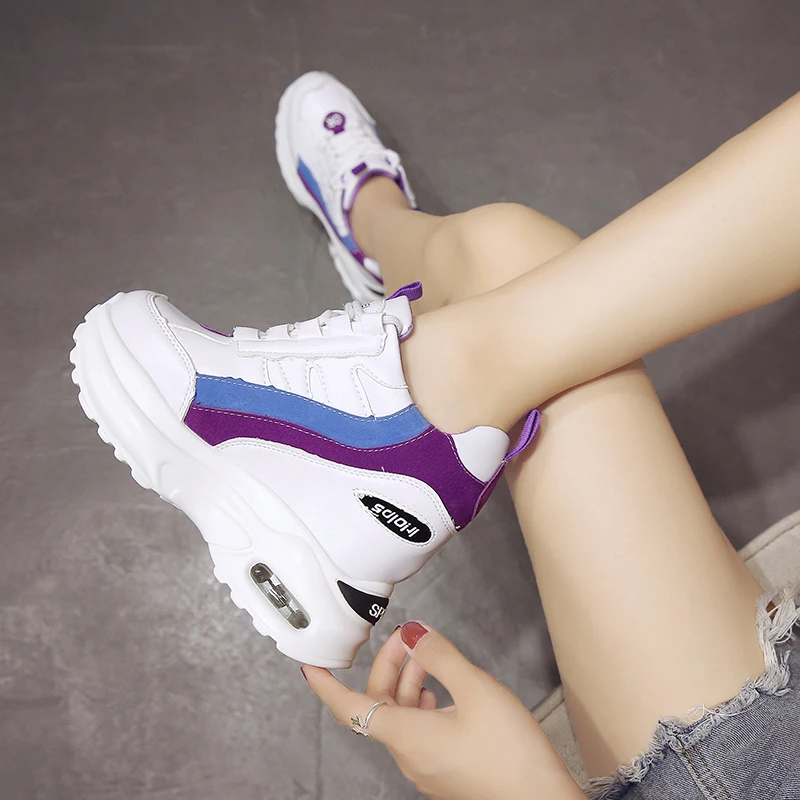 Женские кроссовки на массивной танкетке 10 см/3 9 дюйма дизайнерская обувь высокой