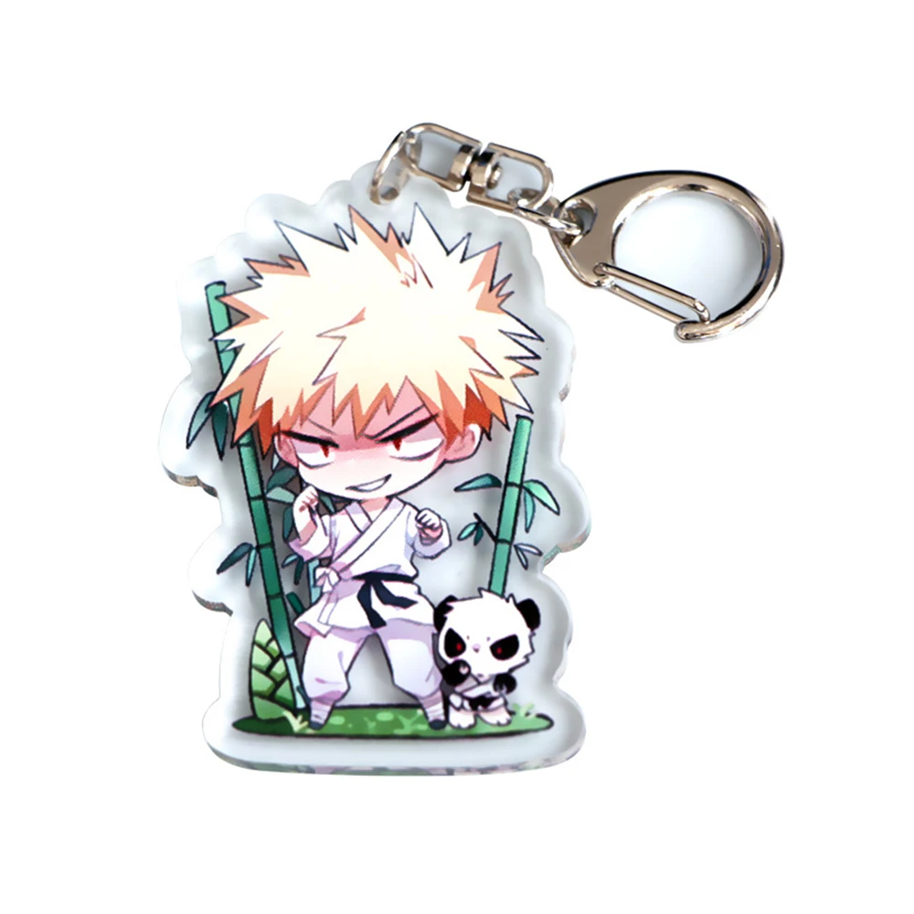 Boku No Hero моя геройская Академия Bakugou Katsuki Todoroki Shoto акриловая подвеска панды брелок