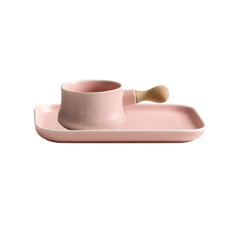Pink JO LIFE Home креативная чаша для завтрака тарелка японский скандинавский стиль десерт хлеб керамическая посуда - Цвет: Pink