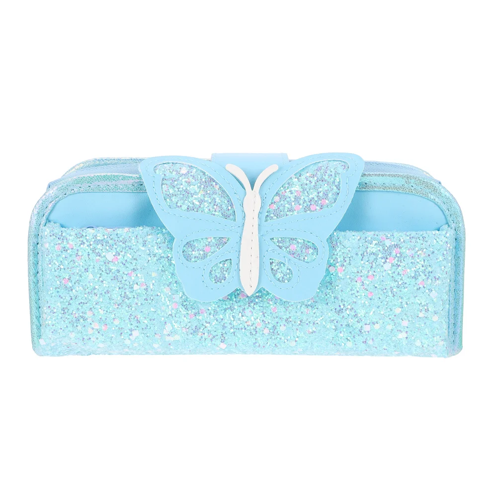 

1pc Adorable Pencil Case Student Sequin Case Bag Students Stationery Bag