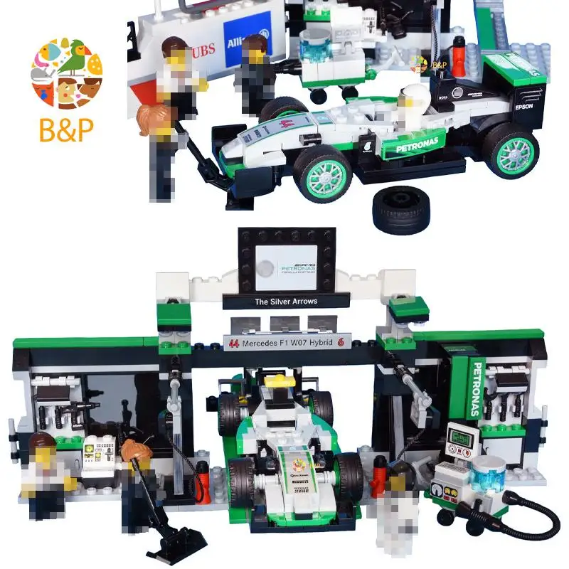 75883 1015 шт. техническая серия The Speed Champions Amg Petronas Formula One Team строительные блоки