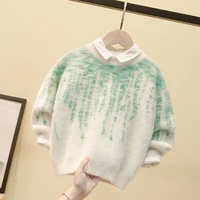 2 10y toddler kids velvet knitted sweater warm autumn winter baby girls long sleeve tops outwear toddler boys winter clothing