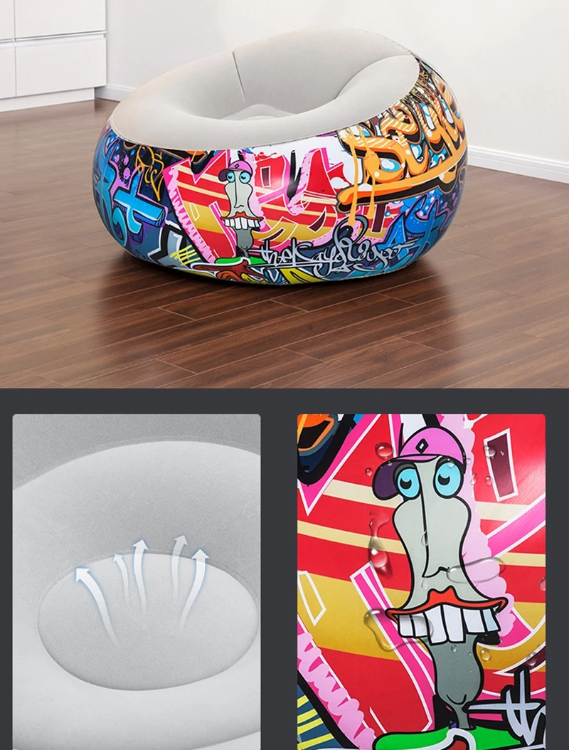 Взрослый дом открытый надувной каракули диван круглые воздушные стулья надуть