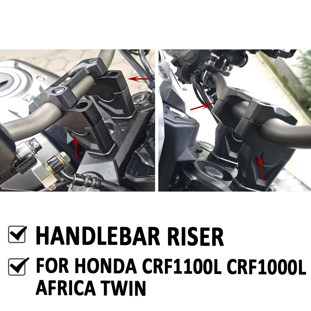 For Honda CRF 1000 L Africa Twin CRF 1100 L Africa Twin Extend Adapter Motorcycle Handlebar Riser Bar Mount Handle Clamp