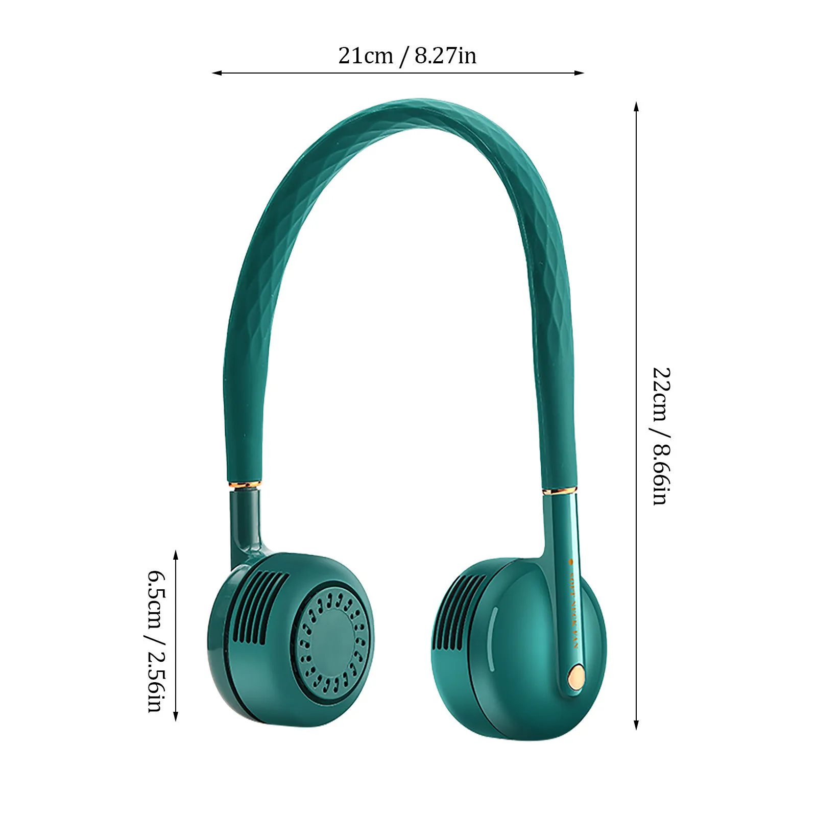 

Mini Bladeless Fan Neck USB Rechargeable Portable Neck Band Lazy Neck Hanging Style Dual Cooling Fan Ventilador Portatil Abanico