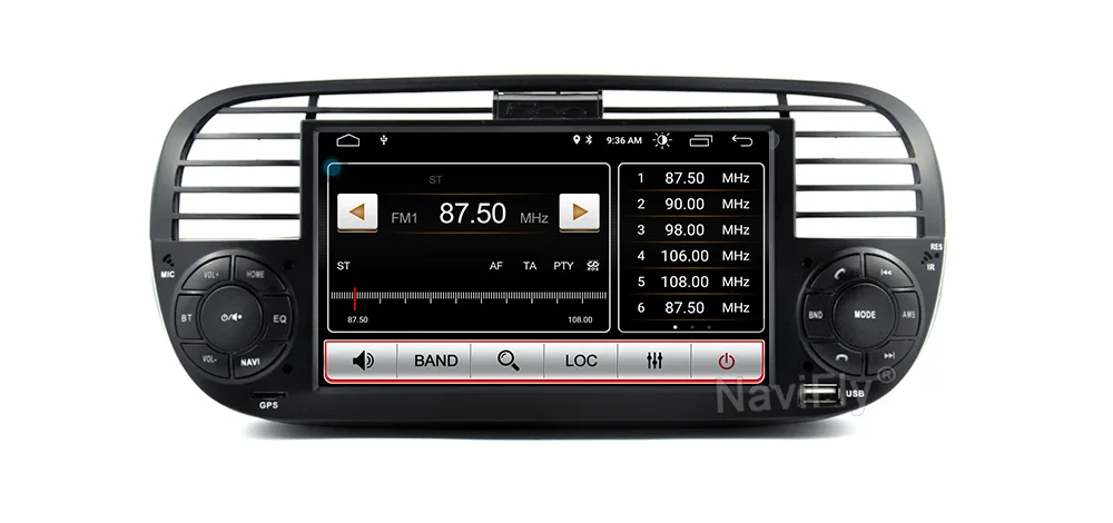 NaviFly ips экран DSP 2 din android 9,0 автомобильный multimidia gps навигатор для FIAT 500 аудио радио авто стерео аудио автомобиля