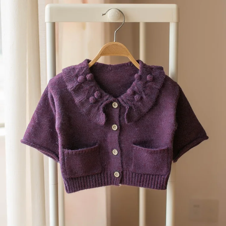 Весенне-осенний Детский свитер для девочек вязаный детский с длинными рукавами