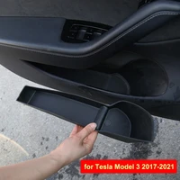 door side storage box for tesla model 3 2017 2021 auto barrel handle armrest organizer container hidden holder car accessories