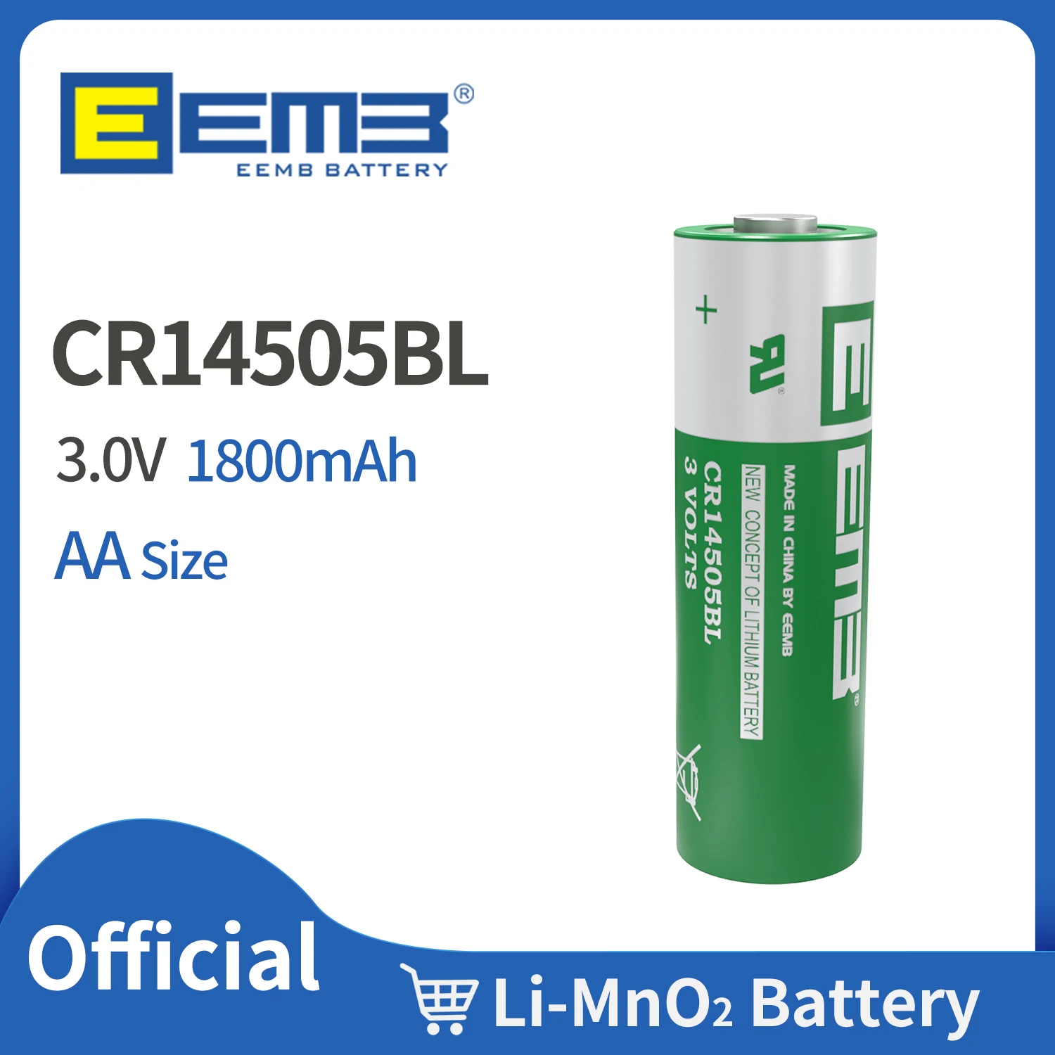 EEMB CR14505BL 3 0 V AA Размеры Батарея 1800 мА/ч литий для Камера игрушка фонарик часы Wi Fi