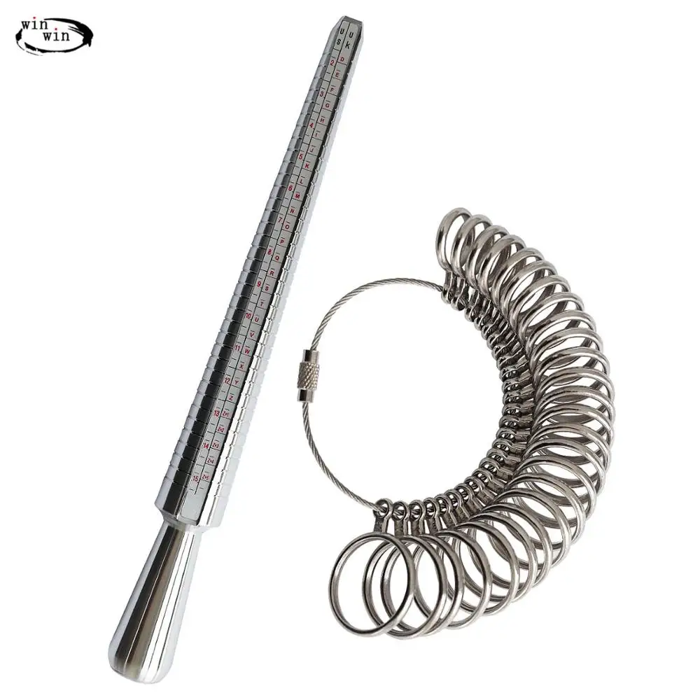 

Berkem British/Uk Measure Alloy Ring Ring Ring AlloY Ring Rod Ring Measurement Two Piece Set Jewelry Ring Size Measuring