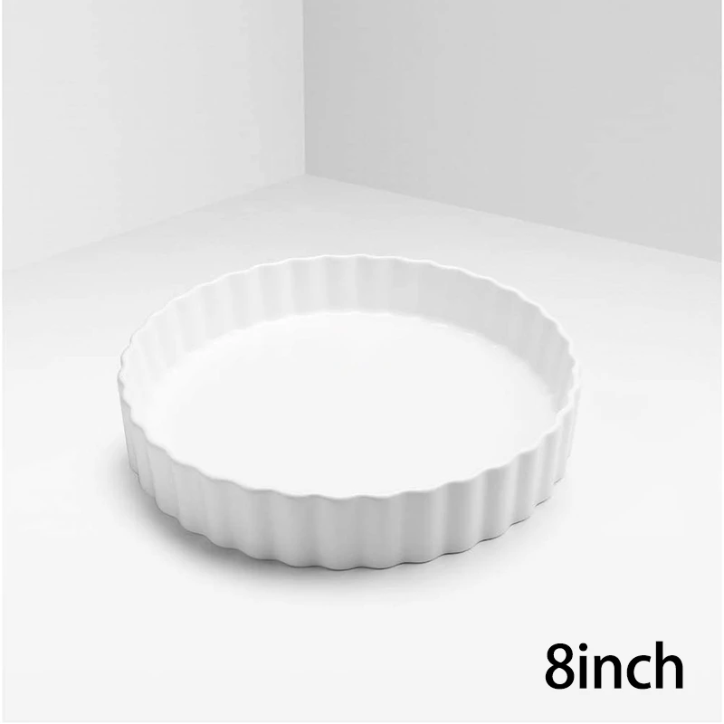 8 дюймов керамическая круглая тарелка для сыра сковорода пиццы противень выпечки