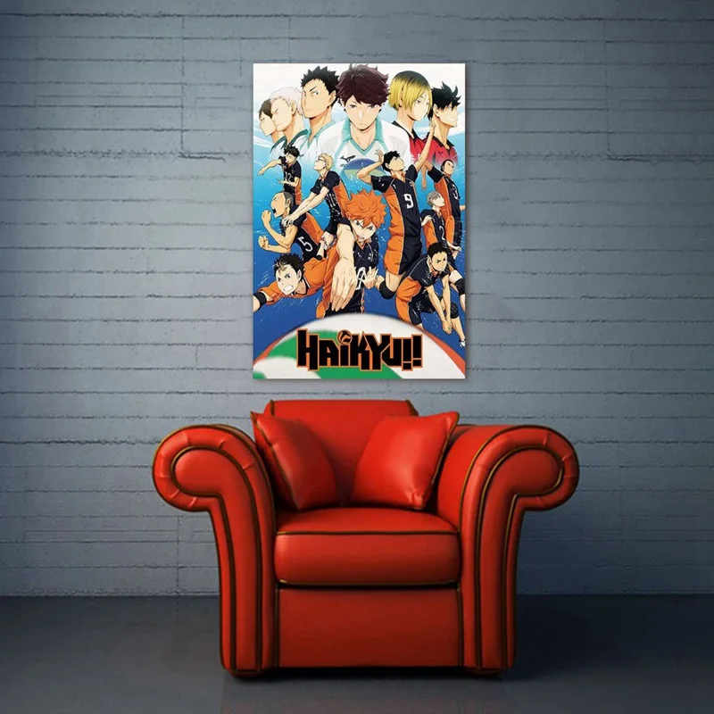 Лидер продаж 2021 Японское Аниме Haikyuu! Волейбольный мальчик мультфильм Шелковый