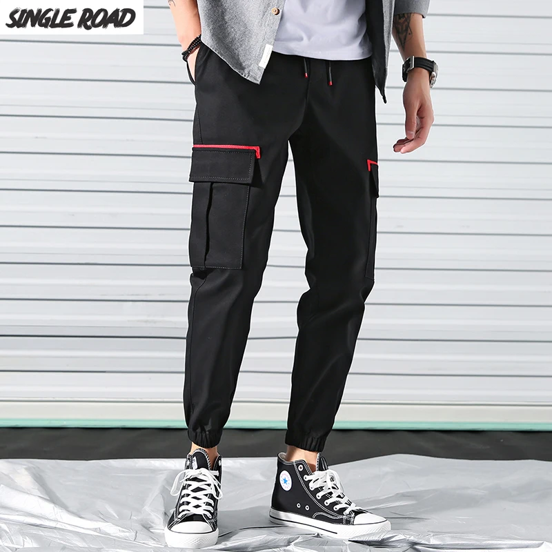 Мужские шаровары SingleRoad повседневные брюки карго в стиле хип хоп для бега