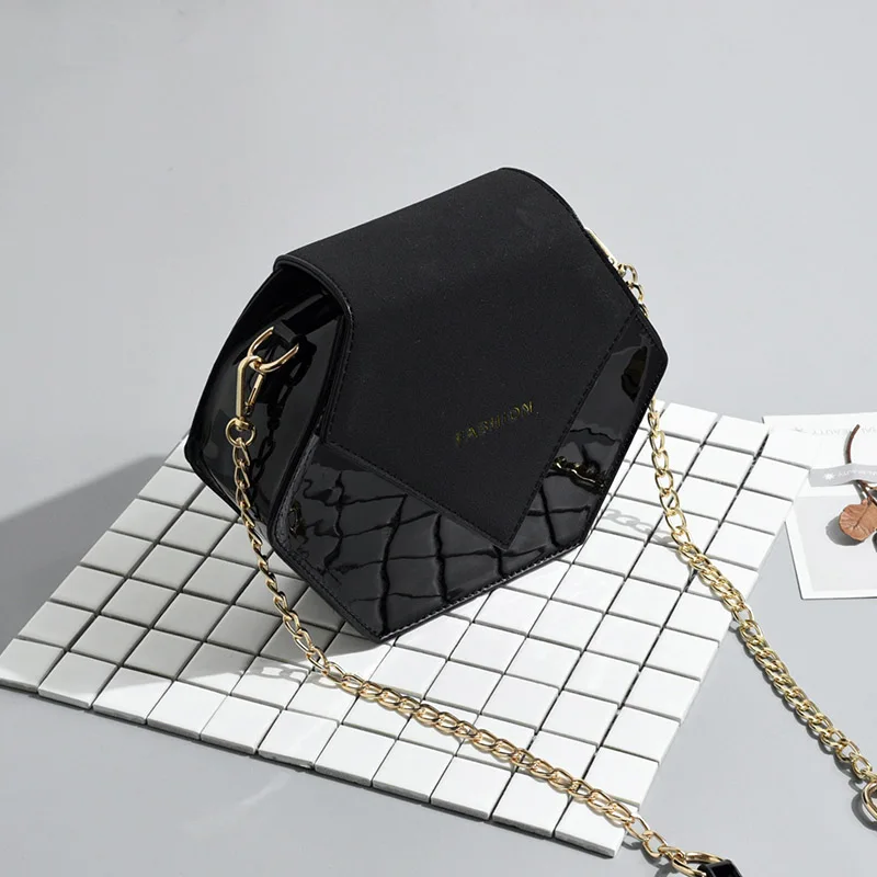 

2021 New Woman Shoulder Bag High Quality Texture Chain PU Diagonal Bag Fashion Luxury Handbag Female Cosmetic Bag Shopping Bag