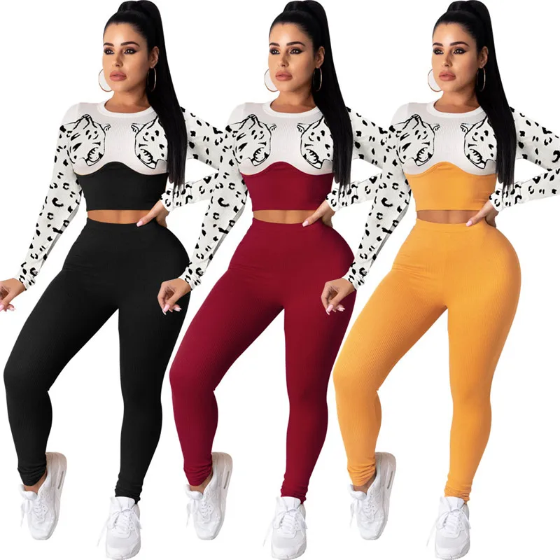 

Two Piece Set Women Short-Sleeved Crop Top Holes Trousers Pants Solid Sports Two Piece Suits Home Suit Women Pants Sets