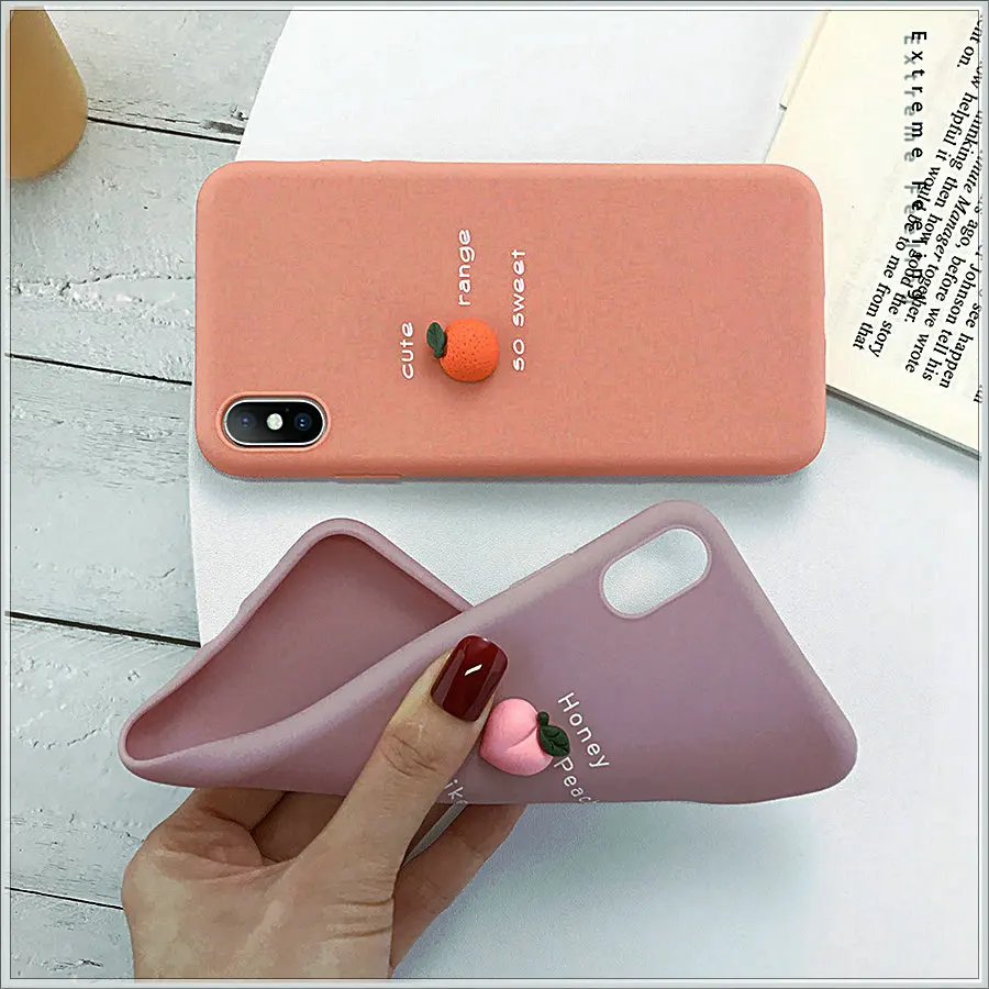 Personalised iphone xs max Case 3D Candy Color Avocado Letter Soft Phone Silicone For iPhone 7 6 6S 8 Plus Cover | Мобильные