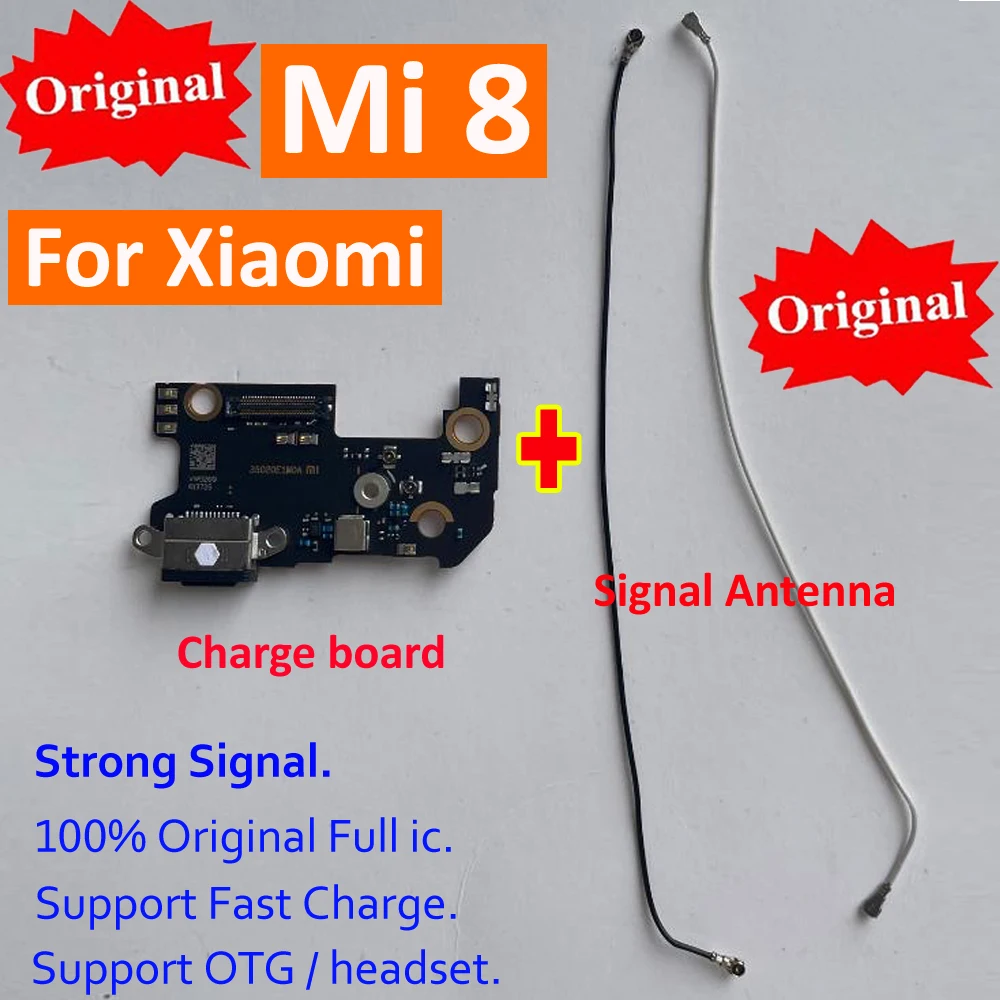 Оригинальная зарядная плата для Xiaomi Mi 8 Mi8 M8 USB разъем PCB порт зарядки док-разъем