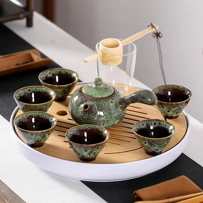 Керамический чайный набор для дома Меламиновый поднос хранения чая в японском
