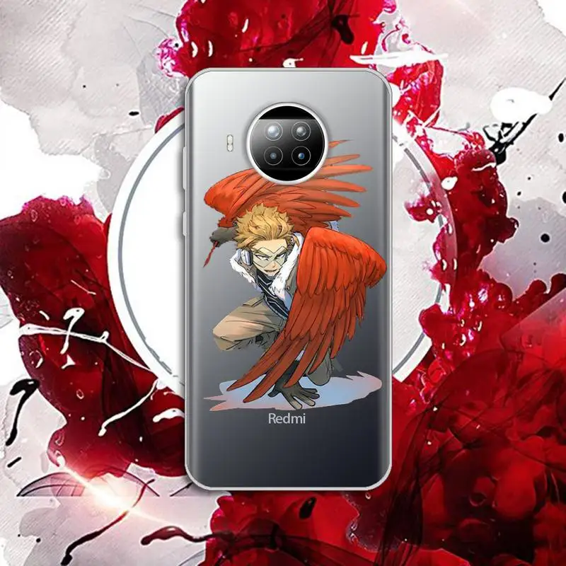 

Hawks Coat Anime Phone Case Transparent for Xiaomi Redmi note 10 t 8 9 pro lite 11