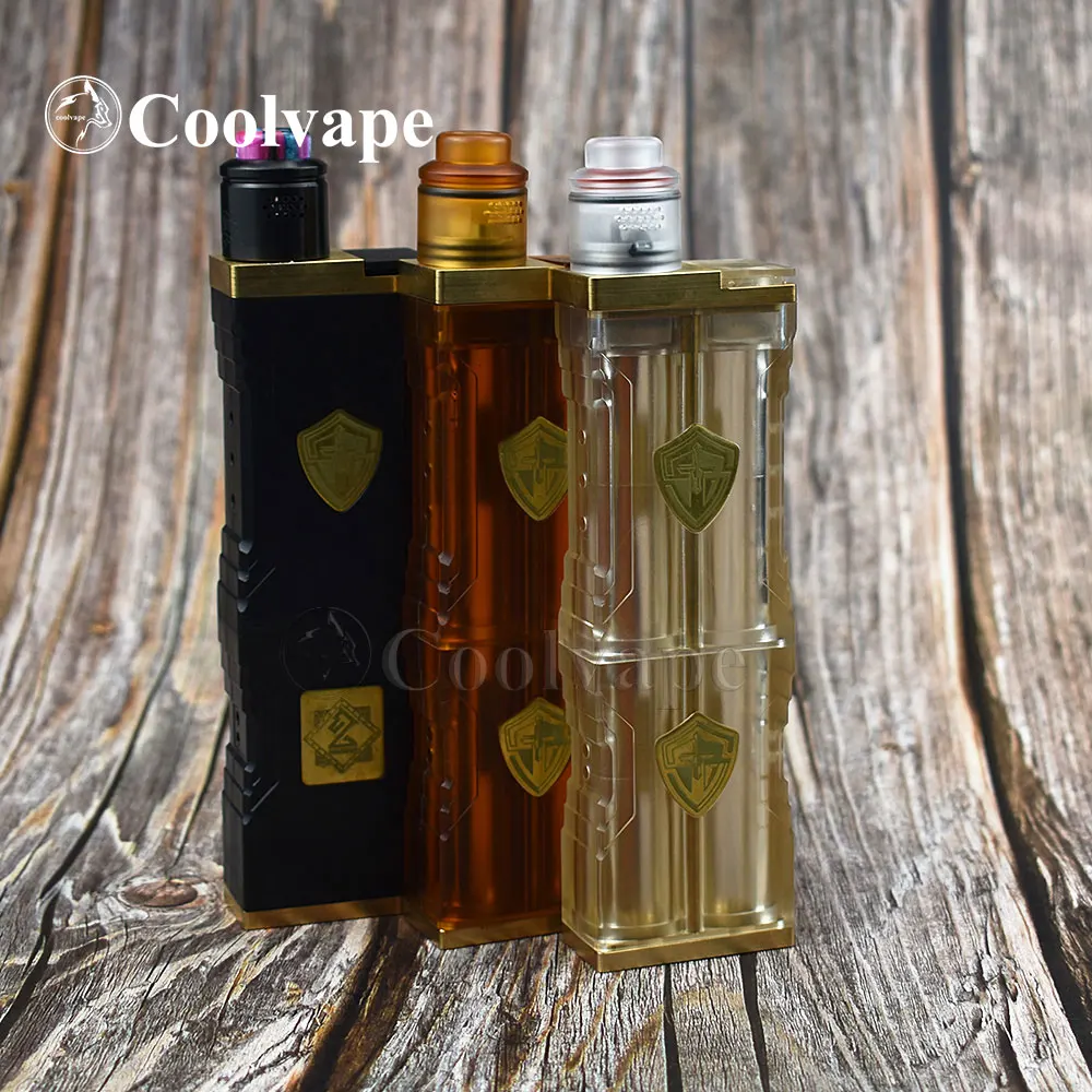 Coolvape knight mod kit подходит для 4*18650 Аккумуляторный механический мод e-cigarette Brass PEI