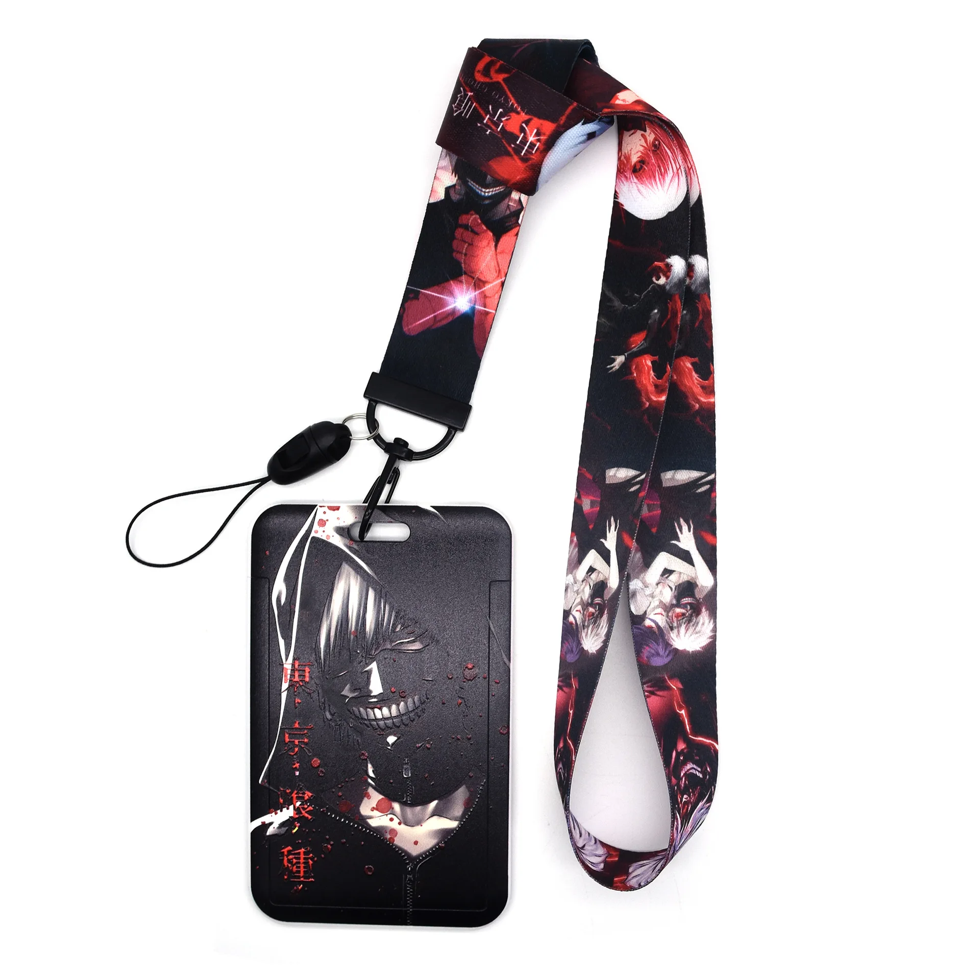 

Anime Tokyo Ghoul Lanyard Neck Strap Rope For Mobile Cell Phone ID Card Badge Holder With Keychain Keyring Gift