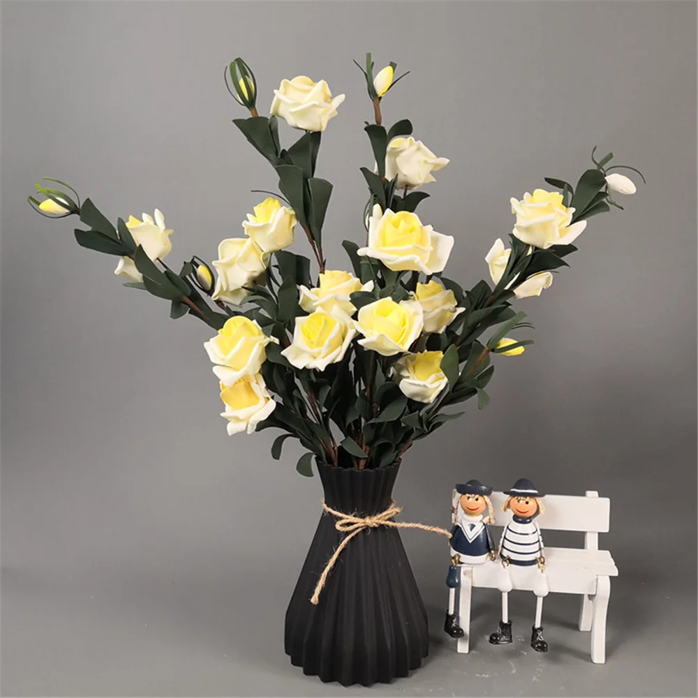 

Nordic Plastic Vases Anti-ceramic Vase Imitation Rattan Unbreakable Basket Flower Pot Wedding Home Decoration Accessories Modern
