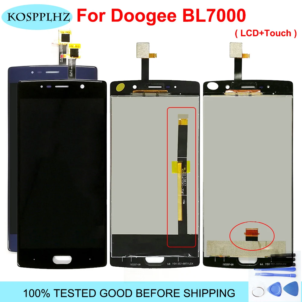 Для Doogee BL7000 ЖК-дисплей и инструмент для ремонта сенсорного экрана в сборе запчасти 5,5 дюймов Замена Для Doogee BL7000+ Бесплатные инструменты
