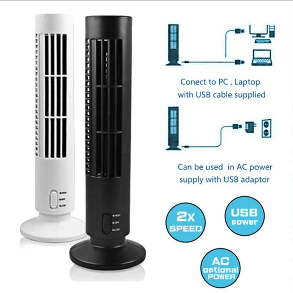 

Portable Air Fan Home Office Personal Mini Cooling USB Fan Vertical Air Conditioning Fan