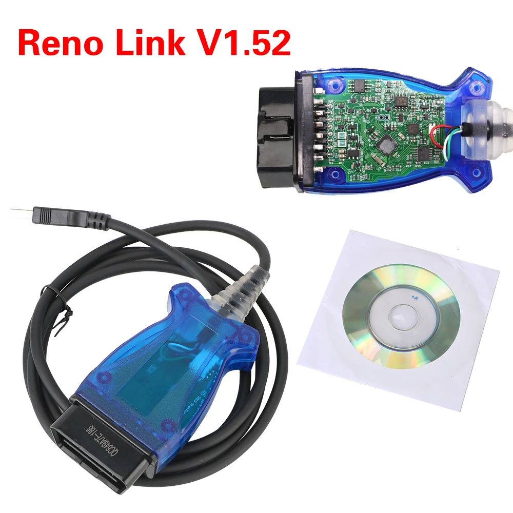 

UCH соответствует OBD2 для программы ключей Renault/подушки безопасности автомобиля диагностический кабель USB ЭБУ сброс Reno Link V1.52 ключ кодирования...