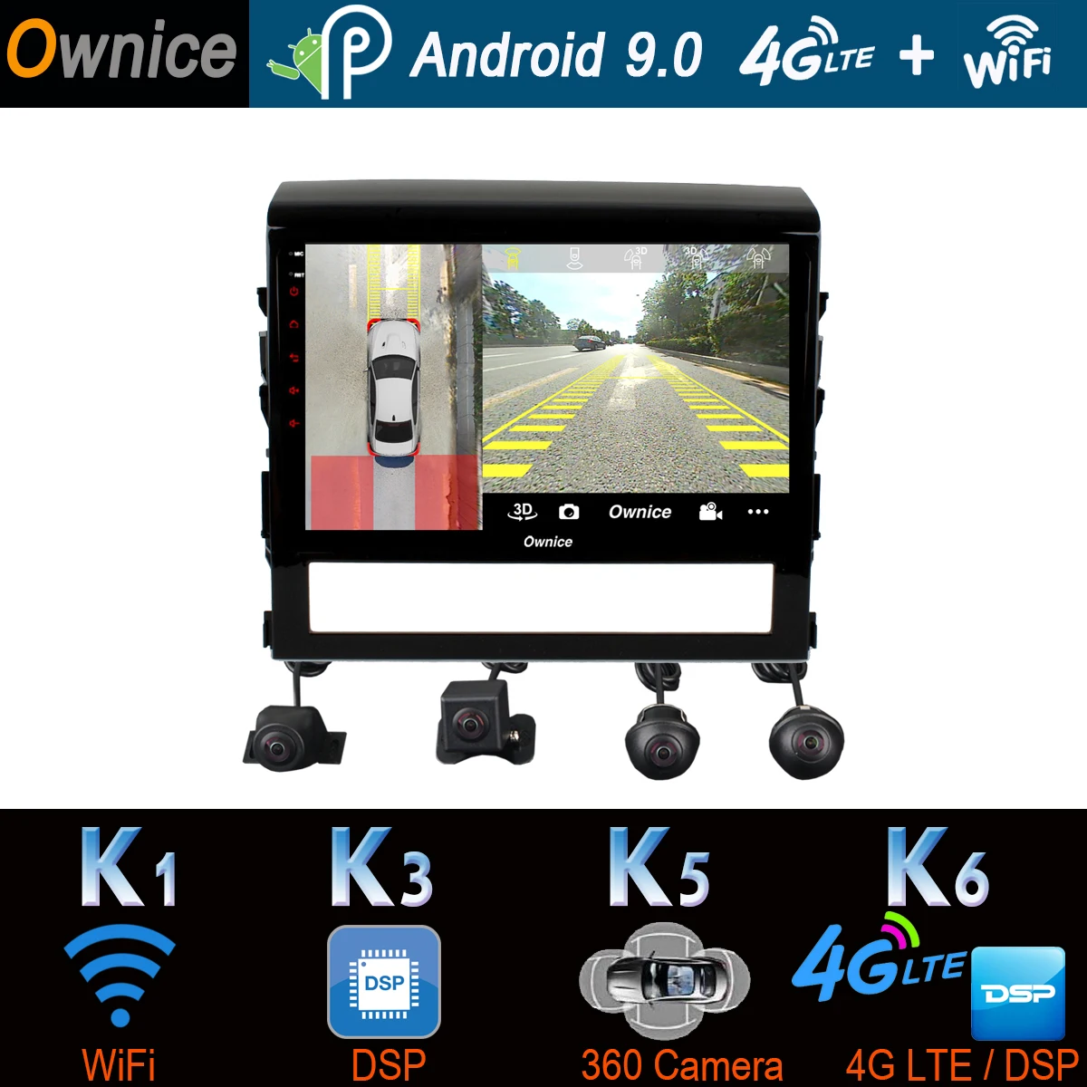 360 ° 4* AHD камера Восьмиядерный Android 9,0 4G+ 64G SPDIF DSP CarPlay Автомобильный плеер для Toyota Land Cruiser 11 200- gps радио