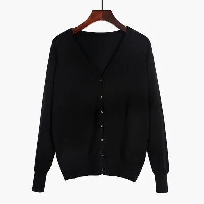 Женское пальто Топы трикотажные с длинным рукавом v образным вырезом сплошной