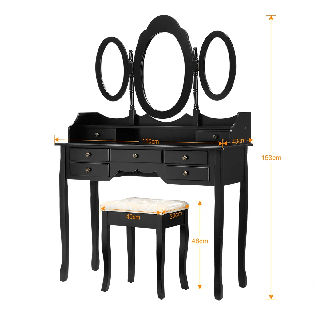LANGRIA туалетный столик набор табуретов элегантный винтажный макияж консоль 7