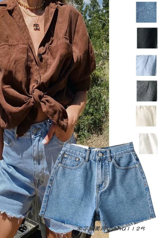 

Jennie Kendall Short Denim Blue Pants Shorts 2021 Spring Summer Female Clothing Designer Luxury