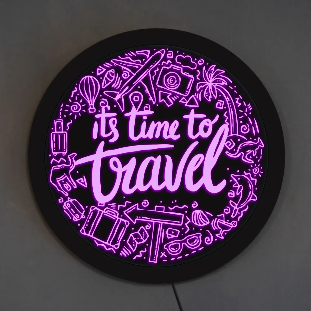 Элементы для путешествий светодиодный подвесной знак время путешествия