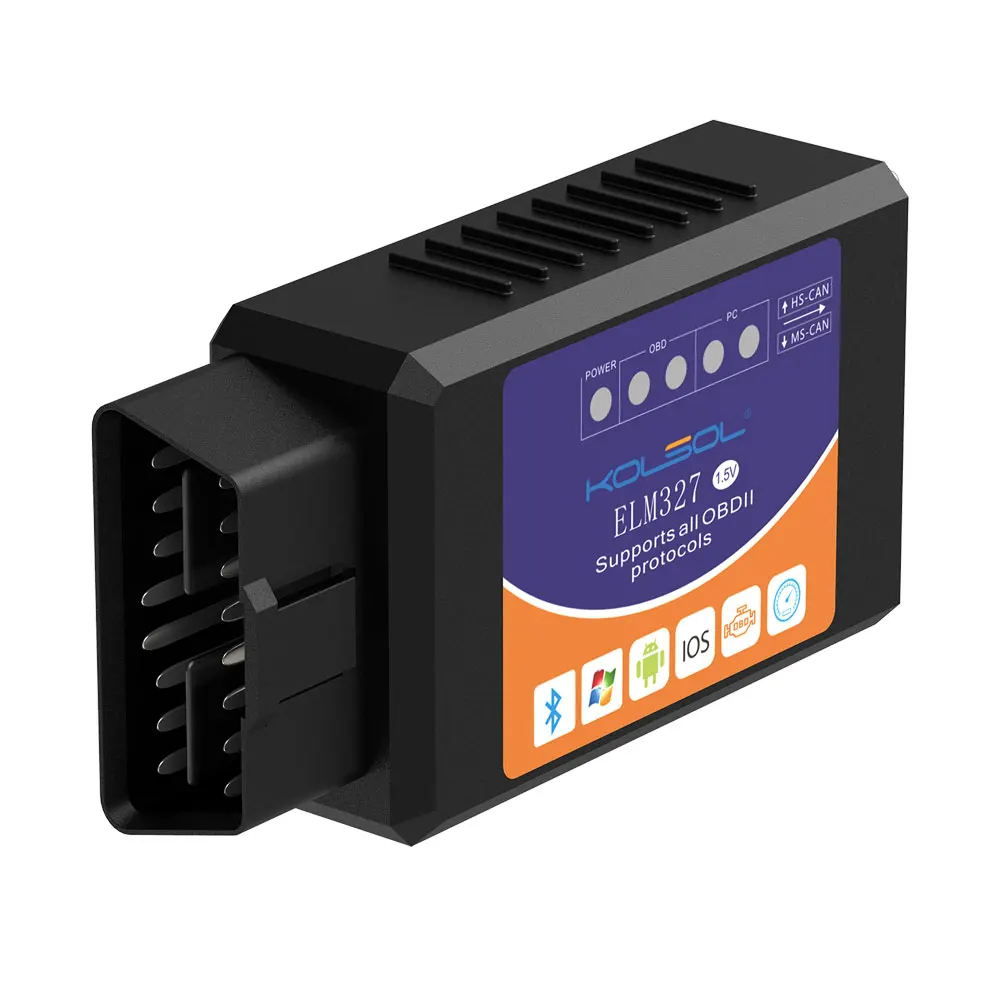 KOLSOL ELM327 Bluetooth OBD2 сканер V1.5 ELM327 с переключателем, модифицированным для Ford CH340+ 25K80 чип HS-CAN/MS-CAN