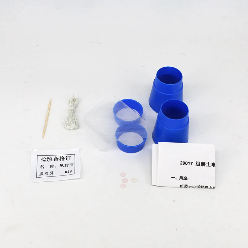 

assembling native telephone materials kindergarten science zone corner activity materials primary school science experiment