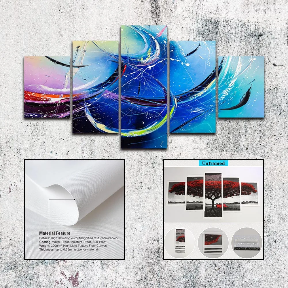 

Canvas Paintings on The Wall Art Abstract Ice Posters and Prints Modern Pictures for Living Room No Frame