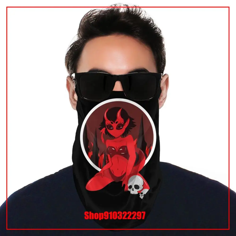 3D монстр девушка демон Санта Бесшовные Бандана шеи Gaiter маска Повязка На Голову Череп шарф камуфляж головной
