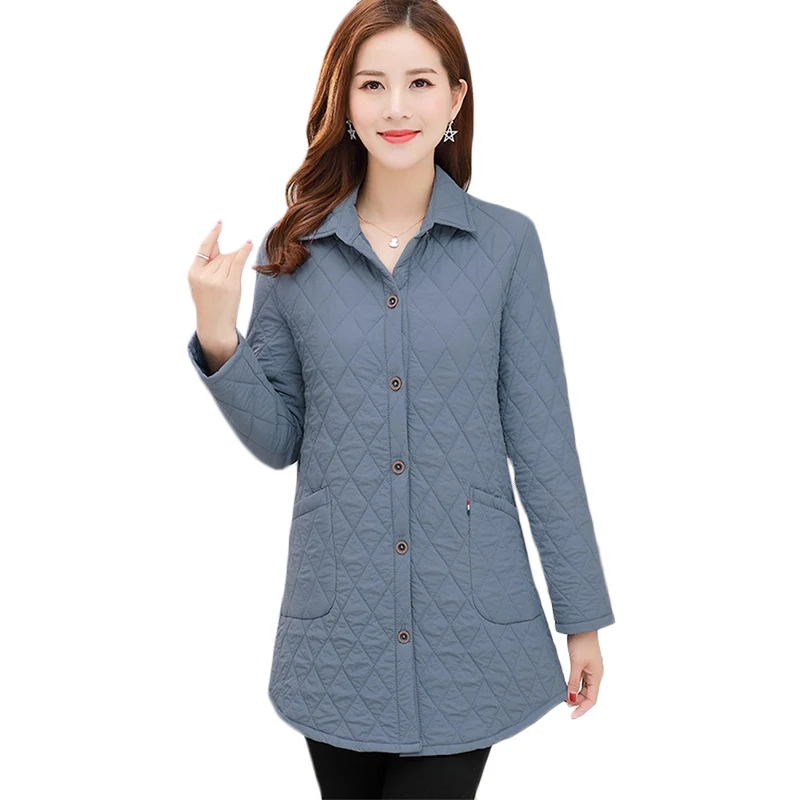 Куртка женская тонкая свободного покроя модный длинный Повседневный хлопковый