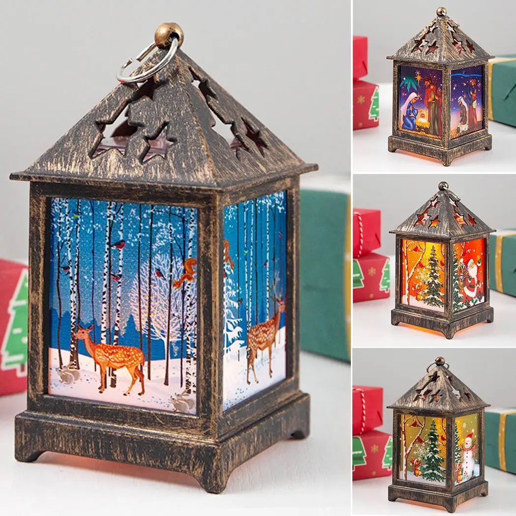 Рождественский пластиковый снеговик Санта рождественские украшения лампа с