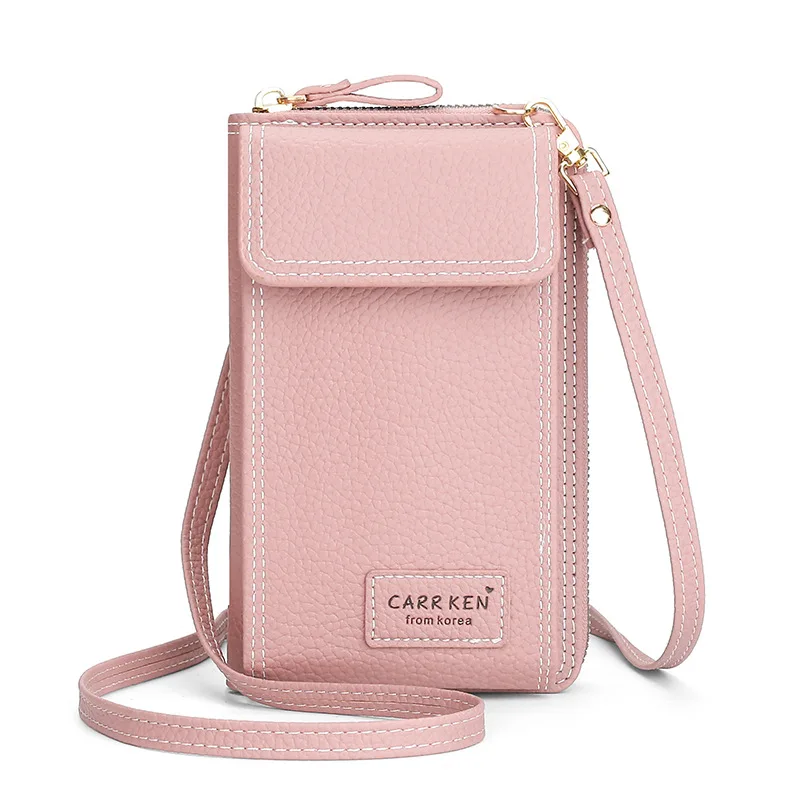 Женская кожаная модная сумка через плечо для телефона кошельки карт клатчи на