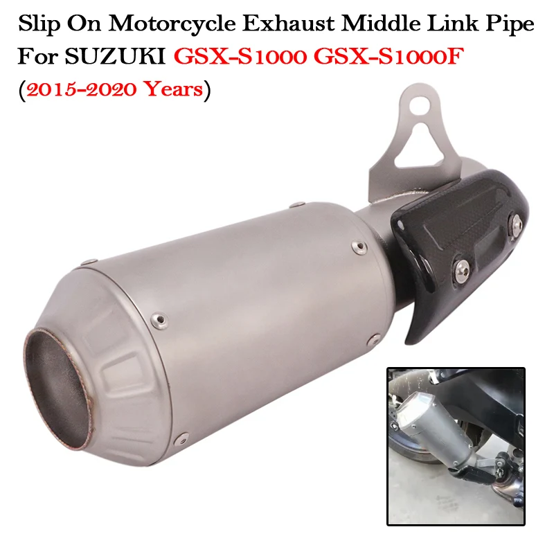 

Slip On Motorcycle Exhaust Middle Link Pipe Modified Escape Moto Muffler For SUZUKI GSXS GSX-S1000 GSX-S1000F 2015-2020 Years