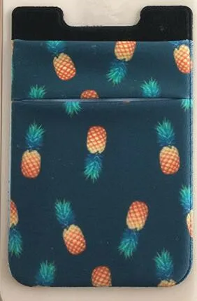 Pineapple 1 шт. клейкая наклейка задняя крышка кредитный держатель для карт сумка чехол для сотового телефона Женский Мужской идентификатор автобуса карта портмоне для ключей - Цвет: Pineapple