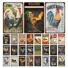 Винтажные декоративные металлические наклейки на стену с изображением птицы