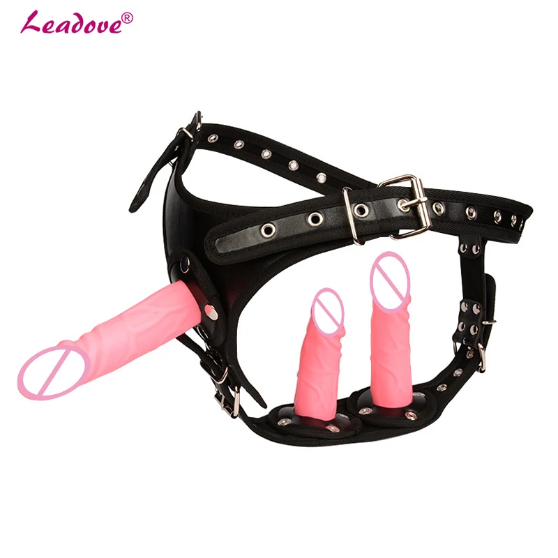 Ремешок на фаллоимитатор для женщин секс игрушки огромный силиконовый тройной