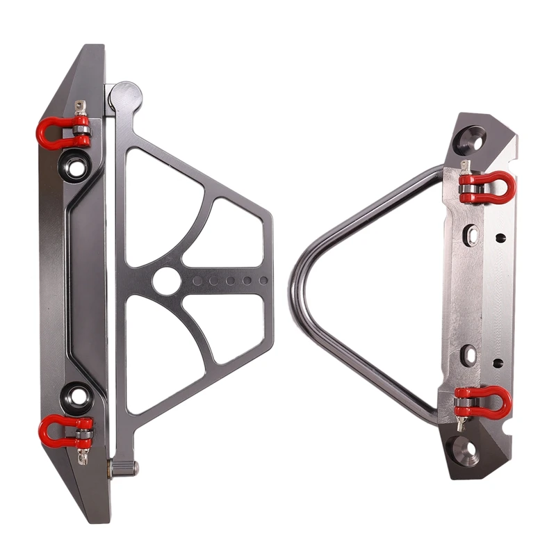 

Бампер на гусеничном ходу с ЧПУ, гоночный металлический передний и задний бампер с запасным держателем для шин, подходит для Axial SCX10, SCX10 II