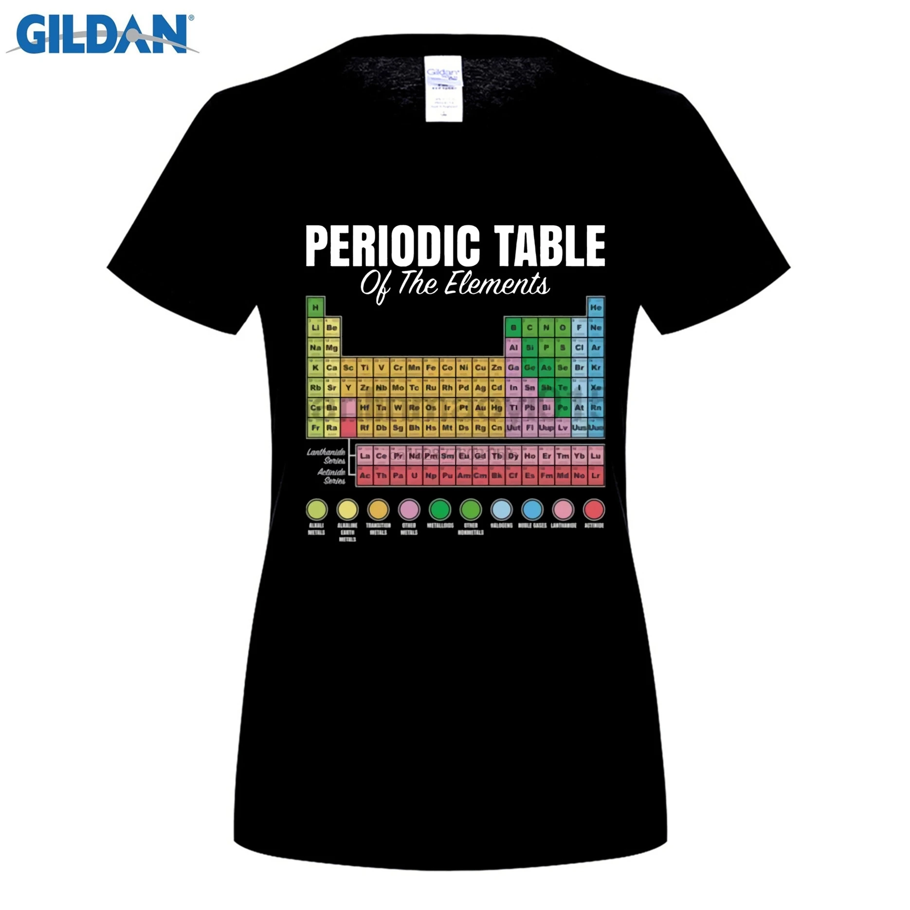 

100% Cotton O-neck printed T-shirt Periodic Table Of Elements T Shirt Science Geek for men