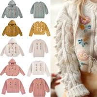 enkelibb 21 winter lm brand kids girl jumpers beautiful pop corn sweaters vintage children girl winter clothing knit tops